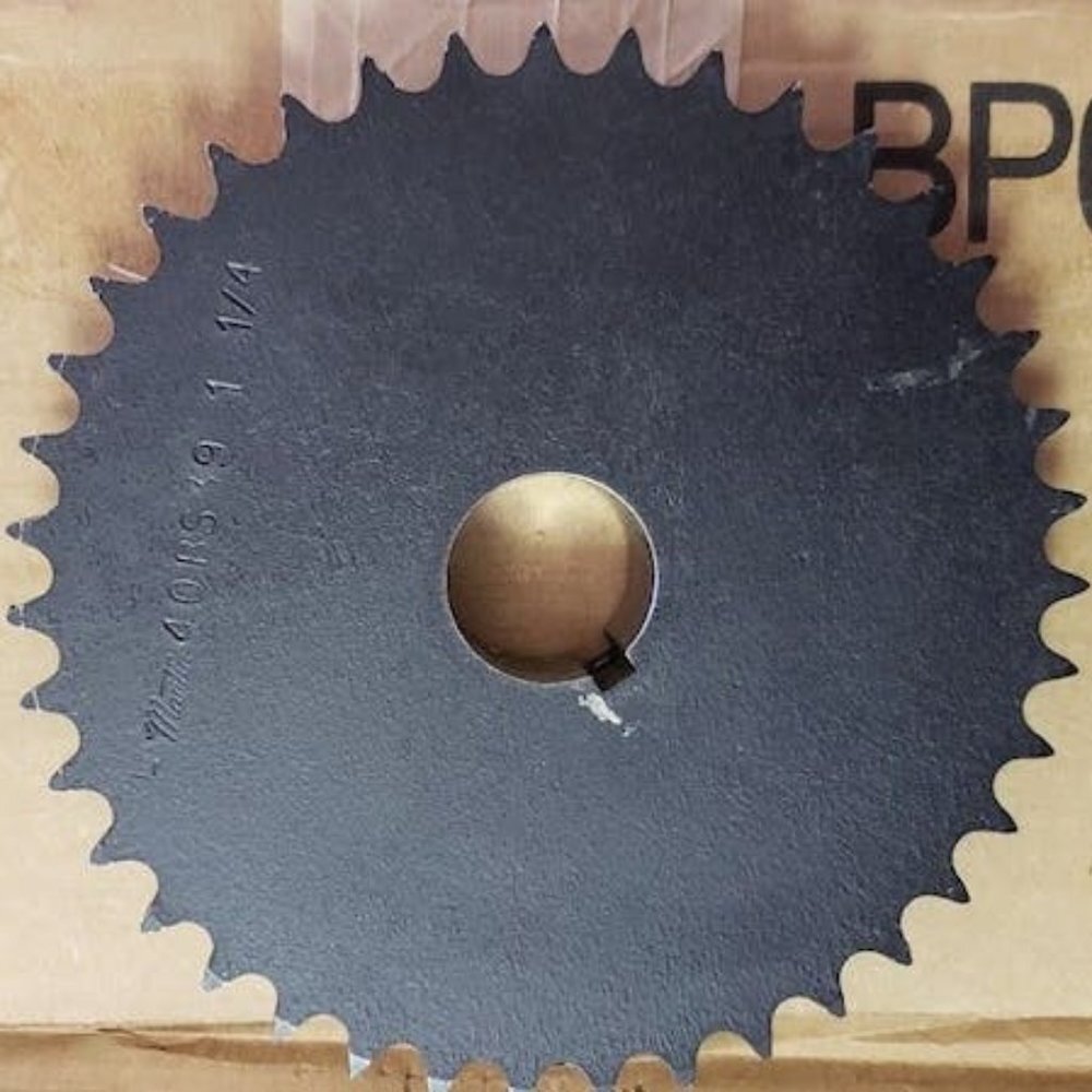 Martin Roller Chain Sprocket, Bored-to-Size, Type B Hub, Single Strand, 40 Chain